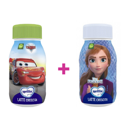 Mellin Latte Crescita Disney Cars+ Frozen Super Promo 1+1 con scadenza a  Gennaio 2022 250 ml+250 ml